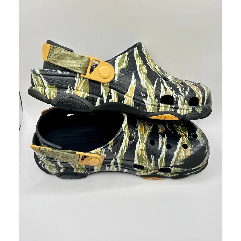 Crocs All Terrain Tiger Camo Unisex clogs shoes outdoor indoor wear sandal W8 M6
